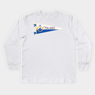 Orlando Flag Pennant Kids Long Sleeve T-Shirt